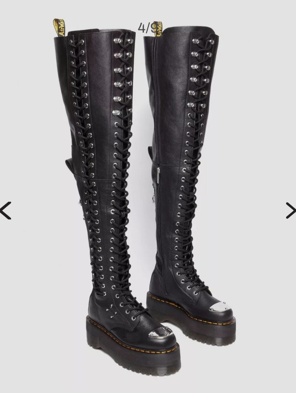 [NEW] Dr Martens 28-Eye XTRM Max Virginia Leather Tall Knee High Boots Docs NWT